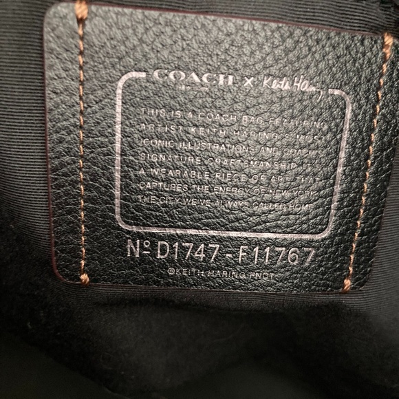 COACH x Keith HARING - LOVE tote - Black Leather Excellent condition - Picture 5 of 6
